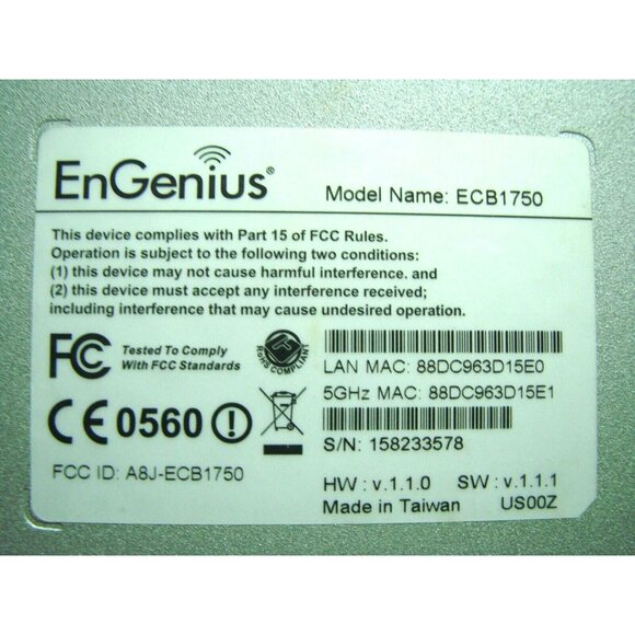 EnGenius ECB1750 High-Power Long-Range Dual Band Wireless Indoor AP Client Bridg - Picture 8 of 9